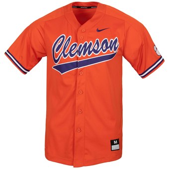 Custom Clemson Tigers Orange College Baseball Jersey