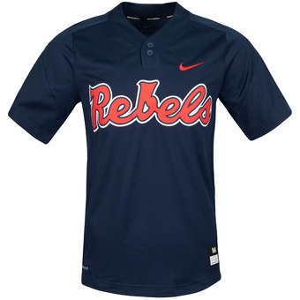 Custom Ole Miss Rebels Navy College Baseball Jersey