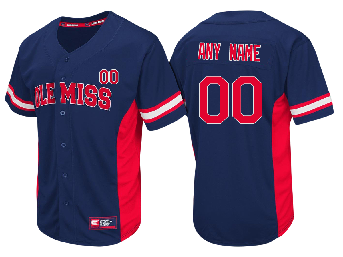 Custom Ole Miss Rebels College Baseball Jersey