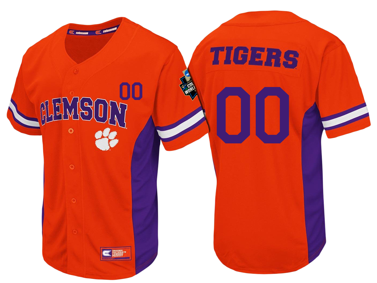 Custom Clemson Tigers College Baseball Jersey