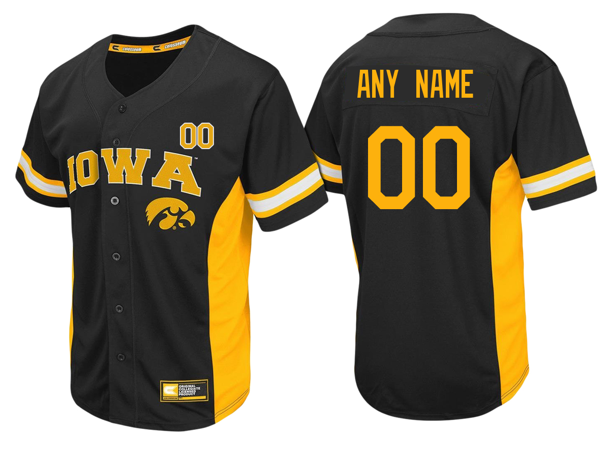 Custom Iowa Hawkeyes College Baseball Jersey