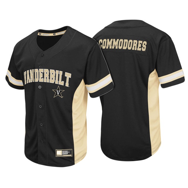 Custom Vanderbilt Commodores Black Jersey