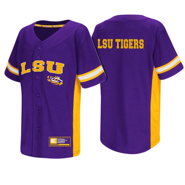 Custom LSU Tigers Purple Jersey