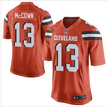 Youth Nike Browns #13 Josh McCown Orange Alternate Stitched NFL New Elite Jersey