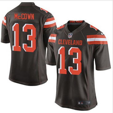 Youth Nike Browns #13 Josh McCown Brown Team Color Stitched NFL New Elite Jersey