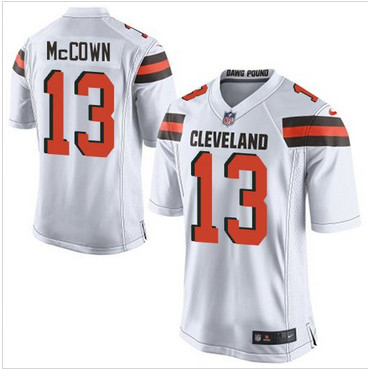 Youth Nike Browns #13 Josh McCown White Stitched NFL New Elite Jersey