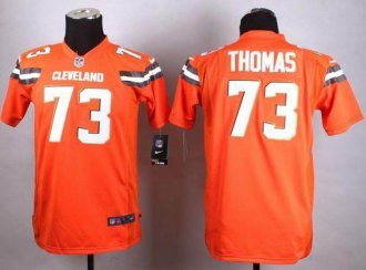 Youth Nike Browns #73 Joe Thomas Orange Alternate Stitched NFL New Elite Jersey