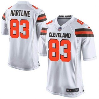 Youth Nike Browns #83 Brian Hartline White Stitched NFL New Elite Jersey