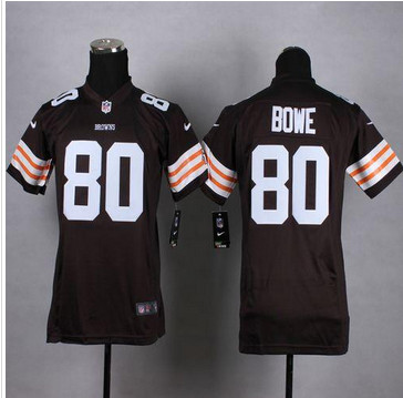 Youth NEW Browns #80 Dwayne Bowe Brown Team Color Stitched NFL Elite Jersey