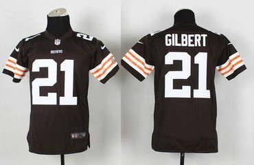 Youth New Cleveland Browns #21 Justin Gilbert Brown Jersey