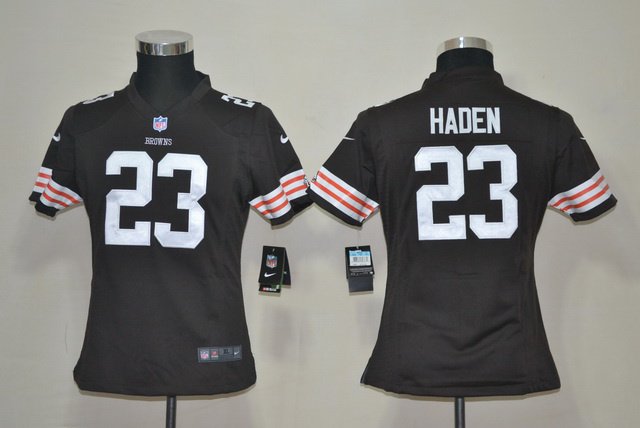 Youth NEW NFL Cleveland Browns 23 Joe Haden Brown Jerseys