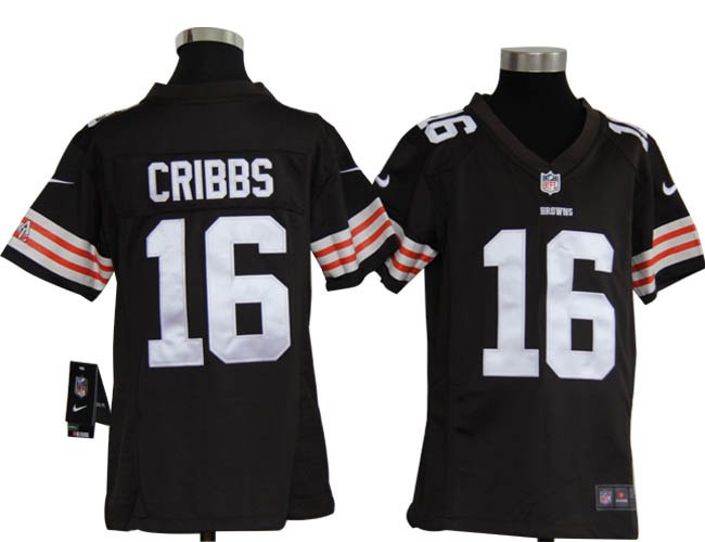 Youth NEW NFL Cleveland Browns 16 Joshua Cribbs Brown Jerseys