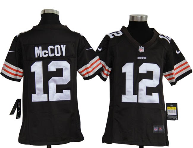 Youth NEW NFL Cleveland Browns 12 Colt Mccoy Brown Jerseys