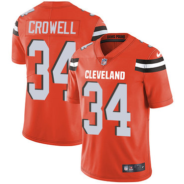 Nike Browns #34 Isaiah Crowell Orange Alternate Youth Stitched NFL Vapor Untouchable Limited Jersey