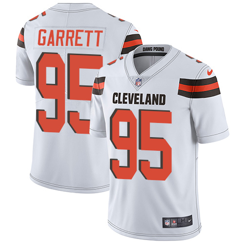 Nike Browns #95 Myles Garrett White Youth Stitched NFL Vapor Untouchable Limited Jersey