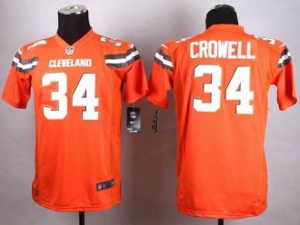 Youth Nike Browns #34 Isaiah Crowell Orange Alternate Stitched NFL New Elite jersey