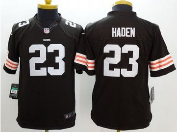 Youth New Browns #23 Joe Haden Brown Team Color NFL Limited Jersey