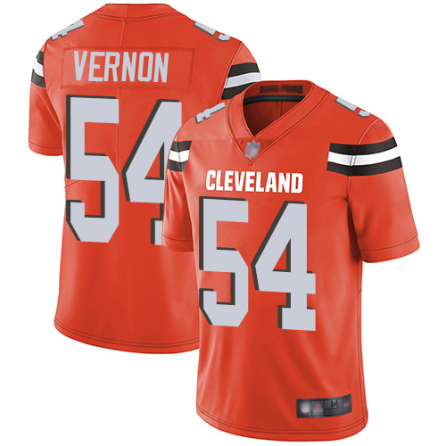 Browns #54 Olivier Vernon Orange Alternate Youth Stitched Football Vapor Untouchable Limited Jersey