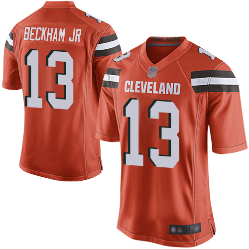 Browns #13 Odell Beckham Jr Orange Alternate Youth Stitched Football New Elite Jersey