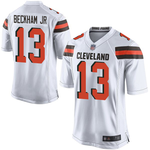 Browns #13 Odell Beckham Jr White Youth Stitched Football New Elite Jersey