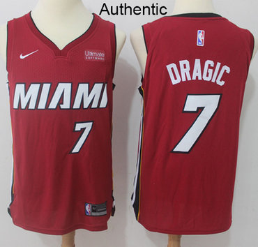 Nike Heat #7 Goran Dragic Red NBA Authentic Statement Edition Jersey