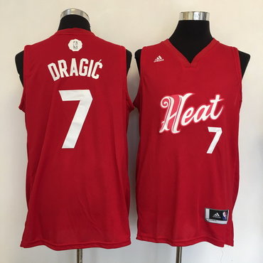 Heat 7 Goran Dragic Red 2016 Christmas Day Swingman Jersey