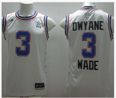 Miami Heat #3 Dwyane Wade White 2015 All Star Stitched NBA Jersey