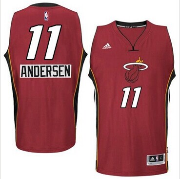 Miami Heat #11 Chris Andersen Red 2014-15 Christmas Day Stitched NBA Jersey