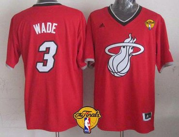 Miami Heat #3 Dwyane Wade Red 2013 Christmas Day Swingman Finals Patch Stitched NBA Jersey