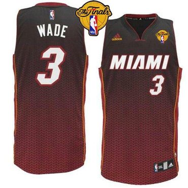 Miami Heat #3 Dwyane Wade Black Resonate Fashion Swingman Finals Patch Stitched NBA Jersey