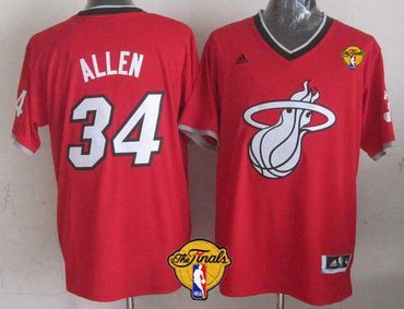 Miami Heat #34 Ray Allen Red 2013 Christmas Day Swingman Finals Patch Stitched NBA Jersey