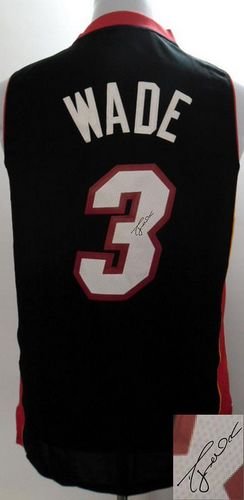 Miami Heat Revolution 30 Autographed #3 Dwyane Wade Black Stitched NBA Jersey