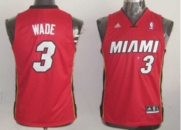 nba miami heat #3 wade red[revolution 30 swingman]