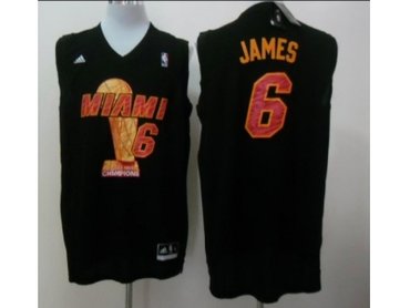 nba miami heat #6 james black(2013 champions)