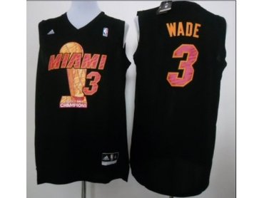 nba miami heat #3 wade black(2013 champions)