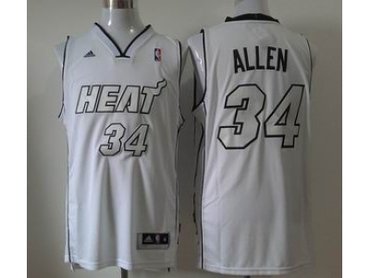 miami heat #34 allen white(revolution 30 swingman)(number silver)