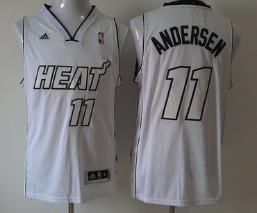 Miami Heat 11 Chris Andersen White Revolution 30 NBA Jerseys