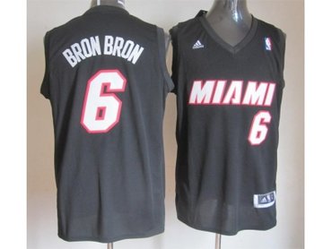 nba miami heat #6 bronbron black(bronbron)(swingman 30 revolution)