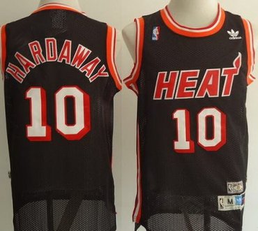 Miami Heat 10# Tim Hardaway Black Soul Swingman Throwback M&N NBA Jerseys