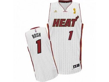 NBA Miami Heat #1 Bosh white(grey strip)