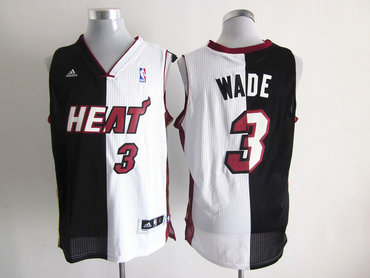 NBA Miami Heat 3 Dwyane Wade Split jerseys