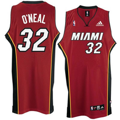 Miami Heat 32 Shaquille O'Neal Swingman Red 2nd Road Jerseys