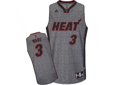 nba miami heat #3 wade grey(static fashion swingman)