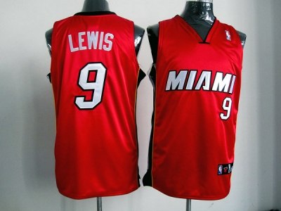 nba miami heat #9 lewis red jerseys