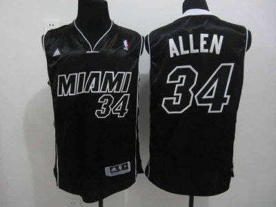 nba miami heat #34 allen black(full black)(miami)