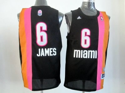 nba miami heat #6 james black-orange(2012 new)(miami)