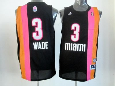 nba miami heat #3 wade blackorange(2012 new)(miami)