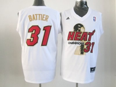 nba miami heat #31 battier white(2012 champions-1)