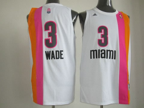 nba miami heat #3 wade white (2012 new)(miami)