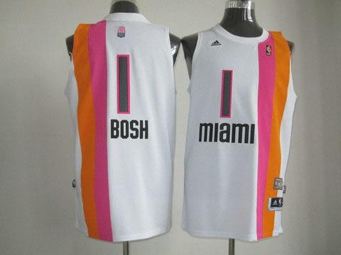 nba miami heat #1 bosh white (2012 new)(miami)